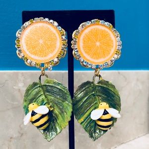 Sicilian Orange Hand Painted Ears